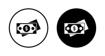 Money icon vector isolated on white background. Money vector icon. Dollar icon