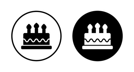 Cake icon vector isolated on white background. Cake vector. Birthday cake icon
