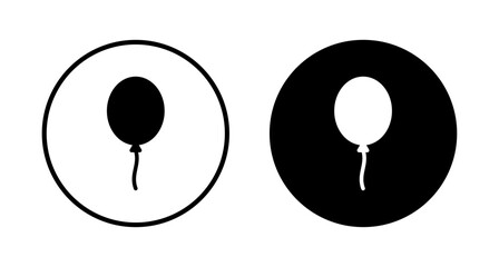 Balloon icon vector isolated on white background. party balloon icon decoration birthday vector. Balloon vector icon