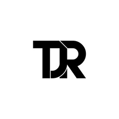 tjr typography letter monogram logo design
