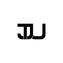 tju lettering initial monogram logo design
