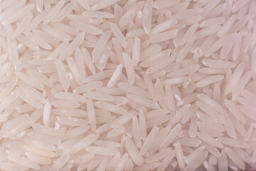Closeup macro image of basmati rice