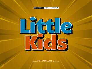 little kids editable text effect in kids and simple text style