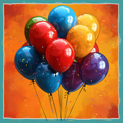 Bright Balloon Canvas Art