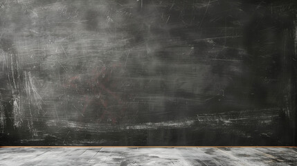 Empty Room With Blackboard in Background
