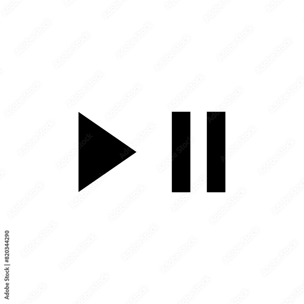 Aufkleber play and pause button icon with simple and modern design isolated on transparent background