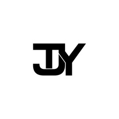 tjy typography letter monogram logo design