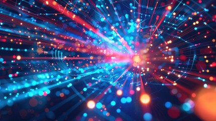 Obraz premium cybersport abstract background Scene for advertising, technology, showcase, banner, game, sport, cosmetic, business, metaverse. Sci-Fi, Generative AI