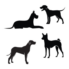 Dog Silhouette Art Bundle