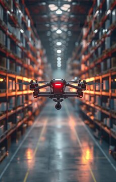 Autonomous drones efficiently scan warehouse inventory, streamlining inspection processes with advanced technology