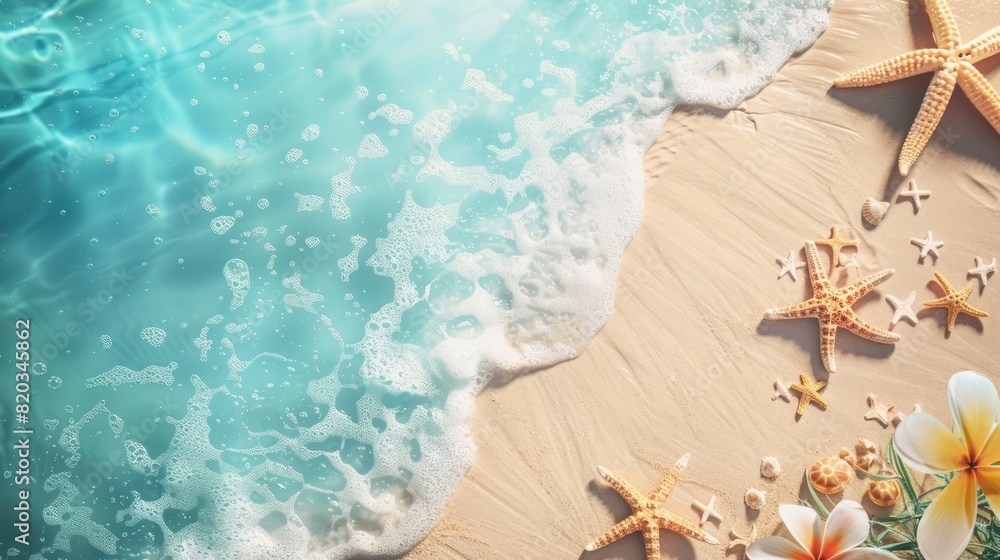 Wall mural Summer day background concept with copy space. The concept of beautiful sea