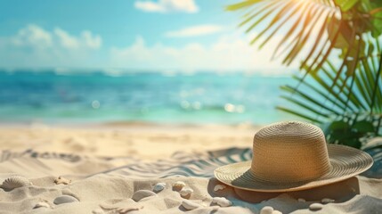 Summer day background concept with copy space. The concept of beautiful sea