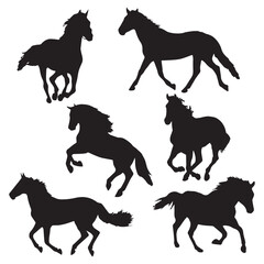 Set of Horse Silhouette
