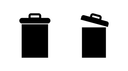 Trash icon set. trash can icon. delete icon vector. garbage