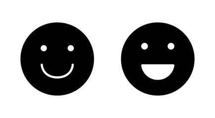 Fototapeta premium smile icon set. smile emoticon icon. feedback