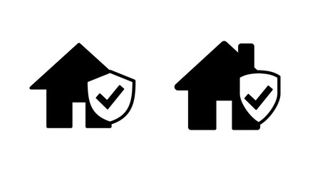 House insurance icon set. house protection icon.