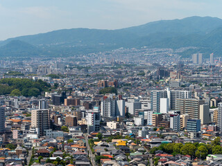 Fototapeta premium 山から眺める兵庫県川西市と宝塚市の風景