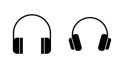 Headphone icon set. Headvector icon symbols