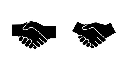 Handshake icon set. business handshake. contact agreement