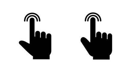 Hand click icon set. pointer icon vector. hand cursor icon vector