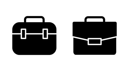 Briefcase icon set. suitcase icon. luggage symbol.