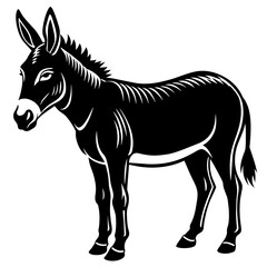 donkey silhouette vector illustration