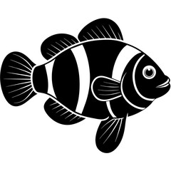 fish silhouette vector illustration