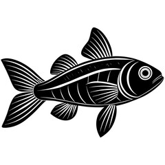 fish silhouette vector illustration