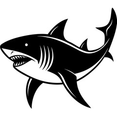 shark silhouette vector illustration