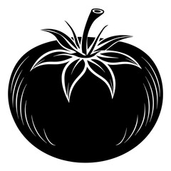 tomato silhouette vector illustration