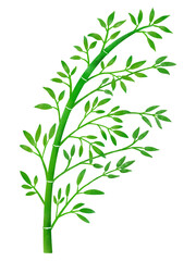 シンプルな水彩の笹のイラスト