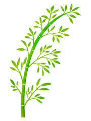 シンプルな水彩の笹のイラスト