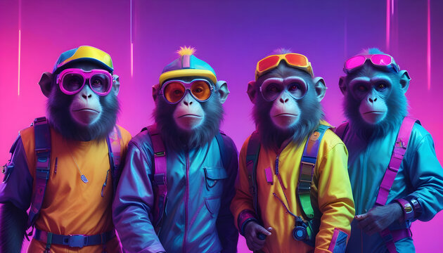 monkey annimal creative uniform 5