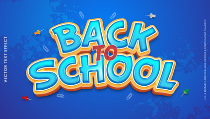 3D style back to school text effect