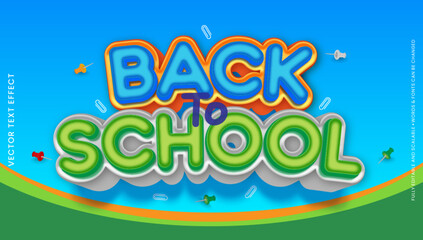 Back to school editable text effect