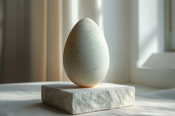 Ester Egg in Boundless Emptiness with White Frame