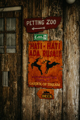 sign system at the zoo