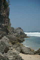 rocky coast of the sea