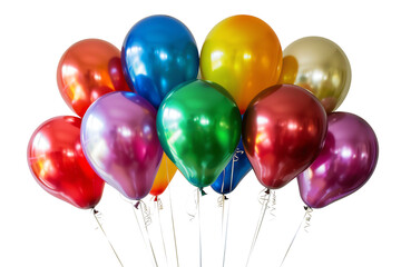 A bunch of colorful balloons.