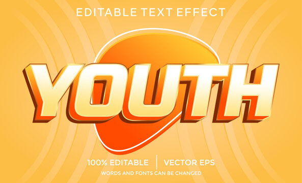 younth 3D text effect template