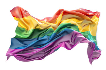 The waving LGBT pride flag is a symbol of diversity and acceptance of all sexual orientations and gender identities.