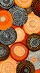 Abstract background with dot art painting. The ancient culture of thes of the Australian southern islands.