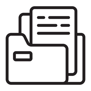 recommend clip art: folder line icon