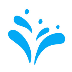 Blue water splash