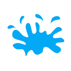 Blue water splash