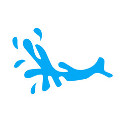 Blue water splash