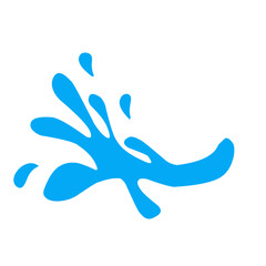 Blue water splash