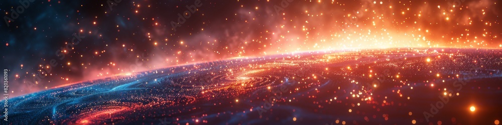 Canvas Prints an illustration of an explosion of pixels.