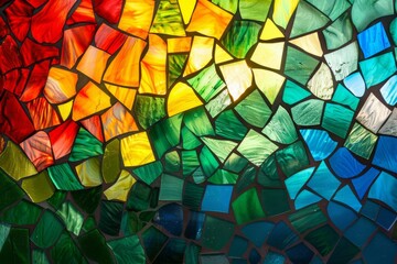 colorful abstract stained glass window geometric mosaic art background