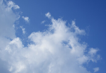 white clouds in blue sky
